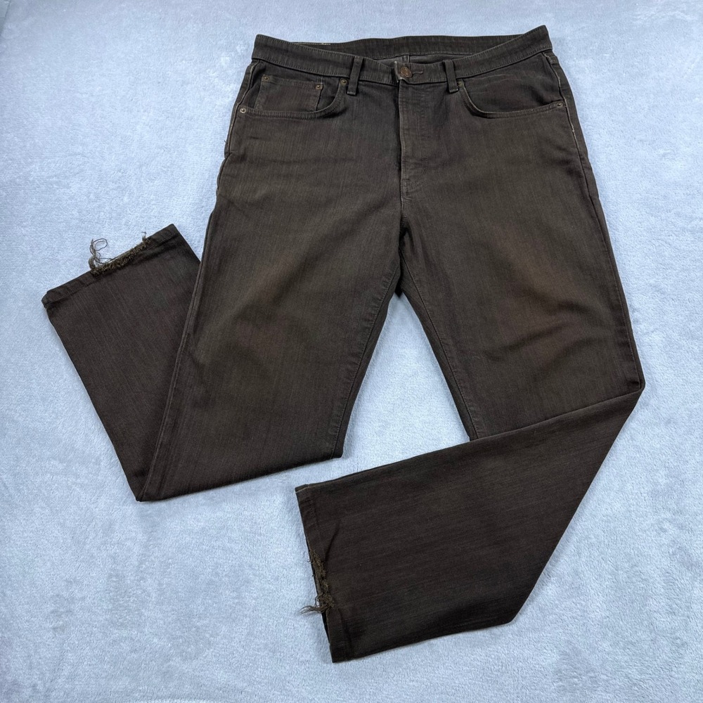 Edwin Lot 503 Jeans Men 36 Brown Straight Leg Made in Japan Cotton Rayon Blend